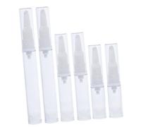 PLAFOPE 6 Pcs Airless Pump Dispenser Bottles Set Travel Lotion Bottles 5ml 10ml 15ml Refillable Plastic Pump Bottles for Creams and Serums