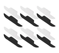 PLAFOPE 60pcs Disposable Shirt Collar Sweat Pads Breathable Non-woven Fabric Absorption Pads for Extended Protection in Office and Work Use Black and White