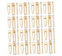PLAFOPE 60pcs Gold Metal Hair Clips Square Hollow Fish Tail Alligator Barrettes for Women Lightweight Kawaii Hair Accessories for DIY Crafts Everyday Use