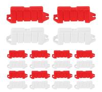 PLAFOPE 60pcs Mini Racing Track Road Barriers Plastic Traffic Block Model for Rc Car Drift Fields Break-resistant Road Safety Accessories for Boys Creative Play and Realistic Track Scenes