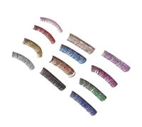 PLAFOPE 6pairs Glitter Eyelash Extensions False Lashes for Cosplay Makeup Random Color