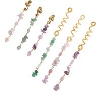 PLAFOPE 6pcs Alloy Dreadlock Jewelry Hair Braiding Accessories Beads for Braids and Dreadlocks Lightweight Fashionable Hair Coils Suitable for Birthday and Multiple Occasion Usage