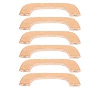 PLAFOPE 6pcs Beech Wood Drawer Pulls Handles Arch Shape Natural Wooden Cabinet Door Pulls for Kitchen Cupboard Dresser Furniture Hardware