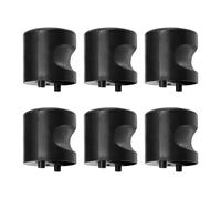 PLAFOPE 6pcs Black Cylindrical Door Handles for Sliding and Partition Doors, Push Pull Pull Knobs Set for Commercial Restroom Stalls and Public Facilities