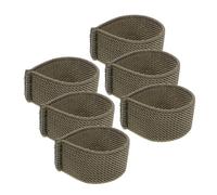 PLAFOPE 6pcs Canvas Belt Keepers Elastic Wide Strap Loop Organizers for Backpack and Outdoor Use Military Green