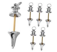 PLAFOPE 6pcs Copper Metal Dowsing Pendulum for Healing Necklace Spiritual Divination Pendant with Chakra Balance Meditation Scrying Accessories