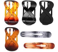 PLAFOPE 6pcs Hair Clip Large French Design Hair Claws for Women Girls Styling Accessories for Party Wedding