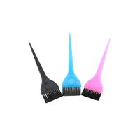 PLAFOPE 6pcs Hair Coloring Brush Lightweight Hairdressing Accessories with Comfortable Handle for DIY Hair Dyeing at Home and Barbershops Includes Black Blue Pink Brushes