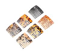 PLAFOPE 6pcs Leopard Print Hair Comb Set Small Cute Hair Combs for Curls Women Men