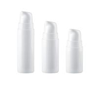 PLAFOPE 6PCS Mini Leak Proof Travel Bottles Set 5ml 10ml 15ml Refillable Containers with Press Button for Shampoo Lotion Cosmetic Portable Toiletry for Travel