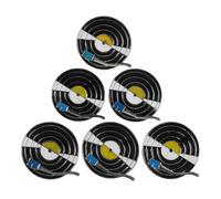 PLAFOPE 6pcs Music Lapel Pins with Retro Vinyl Record Design, Lightweight Metal Enamel Brooches for Daily Outfits and Themed Parties, Accessories for Vintage Style Enthusiasts and Music