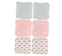 PLAFOPE 6pcs Period Bag for Women Cotton Cloth Sanitary Napkin Storage Pouch with Privacy Protection Portable Menstrual Pad Organizer for School Travel Cosmetics and Small Items