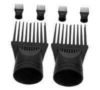 PLAFOPE 6pcs Plastic Hair Dryer Comb Attachment Set Wide Tooth Nozzle Diffuser for Styling and Detangling, Small Hair Blower Accessory for Home and Salon Use
