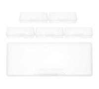 PLAFOPE 6pcs Plastic Nail Container Tool Box for Manicure Equipment and Jewels Lightweight Nail Art Tools Carrying Case Protecting from Squeezing Or Drops and Personal Use on The Go