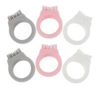 PLAFOPE 6pcs Portable Ring Finger Toothbrush Set, Small Silicone Mini Toothbrushes for Travel and Hiking, Soft Cleaner for Convenient Oral Care