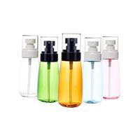 PLAFOPE 6pcs Portable Transparent Spray Bottles Refillable Empty Pump Dispenser for Travel Toiletries Skincare Creams and Essential Oils