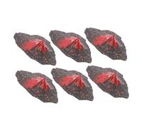 PLAFOPE 6pcs Simulation Volcano Decor Compact Artificial Volcano Models for Science Education Geography Enthusiasts Desktop and Bookshelf Landscape Decorations