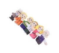 PLAFOPE 6pcs Soft Plush Family Finger Puppets Set Educational Hand Puppets for Interactive Storytelling for Creative Playtime and Party Favors