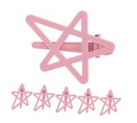 PLAFOPE 6pcs Star Shaped Snap Hair Clips Small Hair Accessories for Women Secure Bangs Fixing Lightweight Stylish Hairpins