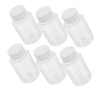 PLAFOPE 6pcs Transparent Oil Sample Bottles with Caps Corrosion-resistant Vials for Liquid Preservation for Laboratory Sampling and Analysis