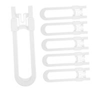 PLAFOPE 6pcs U-Shaped Sliding Cabinet Locks Safety Cupboard Locks for Boy Girl Adjustable Childproof Latches for Drawers Kitchen Cabinets and Fridge Doors