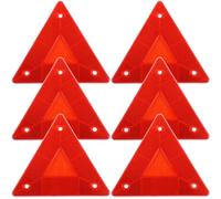 PLAFOPE 6pcs Vehicle Triangle Reflectors Set, Slow Moving Vehicle Warning Signs, Reflective Safety Triangles for Car Roadside Emergency and Breakdown Use
