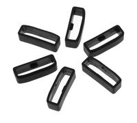 PLAFOPE 6pcs Watchband Strap Keeper Loop Tpu Black Easy Installation Flexible Loading and Unloading 22mm Width Replacement for Fenix5 Fenix6