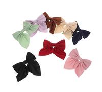 PLAFOPE 8 Pcs Little Hair Bows with Alligator Clips Soft Fabric Ribbon Hair Accessories for Women Teens Comfortable Wear Elegant Bow Design for Daily Style and Special Occasions