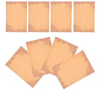 PLAFOPE 8 Sheets Retro Writing Paper Vintage Decorative Stationery for Letters Poems Notes and Greetings Creative Blank Letter Paper for Calligraphy and Scrapbooking