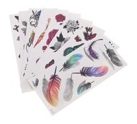 PLAFOPE 8 Sheets Temporary Tattoos for Women Waterproof Transfer Paper Stickers with 3d Rose Peony and Phoenix Flower Designs, Easy to Apply, for Body Art and Scar Covering
