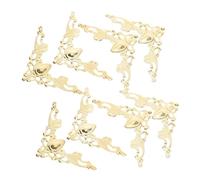 PLAFOPE 80pcs Vintage Iron Metal Book Corner Protectors Rustic Triangle Edge Guards for Scrapbook Albums Jewelry Boxes DIY Craft Packaging Decorative Furniture Corner Covers
