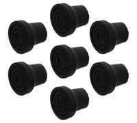 PLAFOPE 8pcs 16mm Black Rubber Walking Cane Tips Universal Fit Non-Slip Replacement Crutch Tips for Canes and Walking Sticks Providing Stability for Elderly and Mobility Users