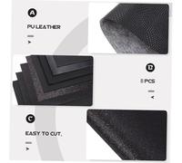 PLAFOPE 8Pcs Black Faux Leather Sheets for Bow Making DIY Crafts Decorative Fabric for Earrings Hair Bows Sewing Hobbyists Easy to Cut and Sew
