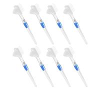 PLAFOPE 8pcs Double Sided Denture Brush for Seniors Lightweight Ergonomic Retainer Toothbrush for Deep Oral Care and False Teeth Cleaning at Home Travel