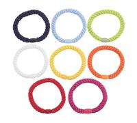 PLAFOPE 8pcs Embroidered Hair Scrunchies for Women, Elastic Ponytail Holders Made of Cloth and Embroidery Thread, Versatile and Easy to Carry Hair Accessories for Work and Date