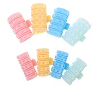 PLAFOPE 8pcs Heatless Bangs Hair Rollers for Women Plastic Curlers with Clips for Voluminous Airy Bang Styling Quick French Curling Tool for Effortless Hairdos