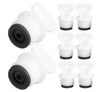 PLAFOPE 8pcs Rubber Water Bottle Plugs Hot Water Sack Stoppers Leakproof Rubber Cap Toppers Insulated Bottle Parts for Dorm Camping Travel