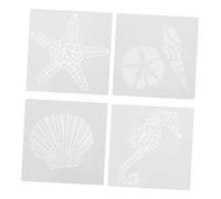 PLAFOPE 8pcs Series Seahorse Painting Stencils Drawing Templates DIY Hollow Out Stencils for Ocean Decor Seahorse Wall Art