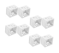 PLAFOPE 8pcs Shutter Bracket Replacement Vertical Sturdy Mini Bedroom Accessory Support Blinds Brackets Slats Adjustable Universal Part Horizontal Small Window Abs White