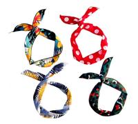 PLAFOPE 9 Pcs Leopard Print Knot Headbands for Women DIY Iron Wire Hair Bands with Stylish Twist Flexible Hair Accessories Easy to Wear and Clean