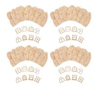 PLAFOPE 96pcs Miniature Wood Fairy Doors and Windows for DIY Craft Party Decorations Unfinished Natural Wooden Finish with Smooth Edges Versatile for Fairy Gardens Dollhouses Wall and