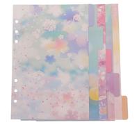 PLAFOPE A5 Index Classified Labels for Ring Binders - 5 Sheets Detachable Binder Dividers with Paper Tabs for Efficient Document Separation and Office Organization