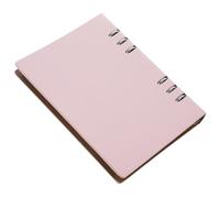 PLAFOPE A5 Pink Loose-leaf Binder Notebook with 6-ring Metal Rings, Refillable Business Journal for Meeting Notes and Office Scheduling, Lightweight Company Diary for Women