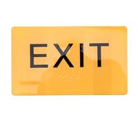 PLAFOPE Acrylic Braille Label Sign Board in Orange for Visually Impaired, Simple Stylish Design, Tool for Independence and Increased Accessibility in Malls and Public Spaces