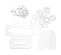 PLAFOPE Acrylic Hamster Cage Accessories DIY Fasteners Kit with Small Screws, Nuts, and Fixing Sheets for Gerbils and Small Pets Habitat Maintenance