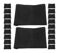 PLAFOPE Adjustable Black Elastic Mourning Bands 25Pcs for Funeral Services and Sports Events Featuring Plain Gauze Material for Solemn Memorials