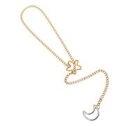 PLAFOPE Adjustable Golden Moon and Star Necklace for Women Y Shaped Punk Jewelry for Parties and Rock Performances Celestial Design