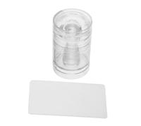 PLAFOPE Adjustable Transparent Silicone Nail Stamper for French Tip Nail Art Reusable Clear Jelly Stamp Tool with Comfortable Grip Home and Salon Manicure Design