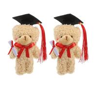 PLAFOPE Adorable Graduation Plush Bears Soft and Comfortable Stuffed Animals 2pcs with Cute Doctor Bear Design Graduation Season Gift for Students for Ceremonies and Celebrations