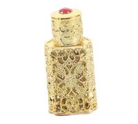 PLAFOPE and Material Golden Alloy Glass Artistic Hollow 3ml Vintage Bottle Small with Elegant Versatile Use for DIY Fragrances and Everyday Use Dates